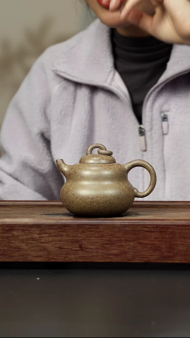 紫砂茶壶本绿柴烧 葫芦