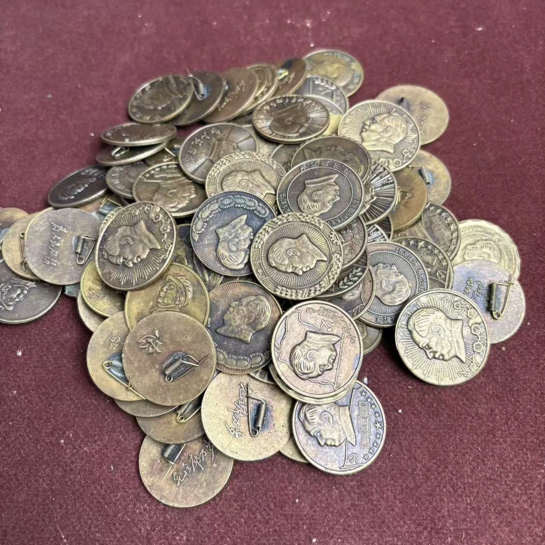 直播间选品黄铜像章胸章