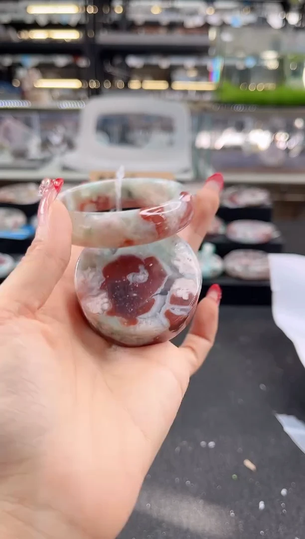 未镶嵌手镯石英质玉圈口 （赠品镯心）