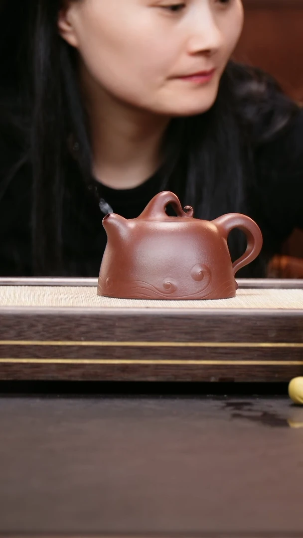 茶壶紫砂云根老紫泥 大浪淘沙