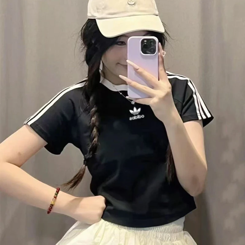 【商场撤柜】Jennie同款短袖 女生刺绣运动百搭棉T恤