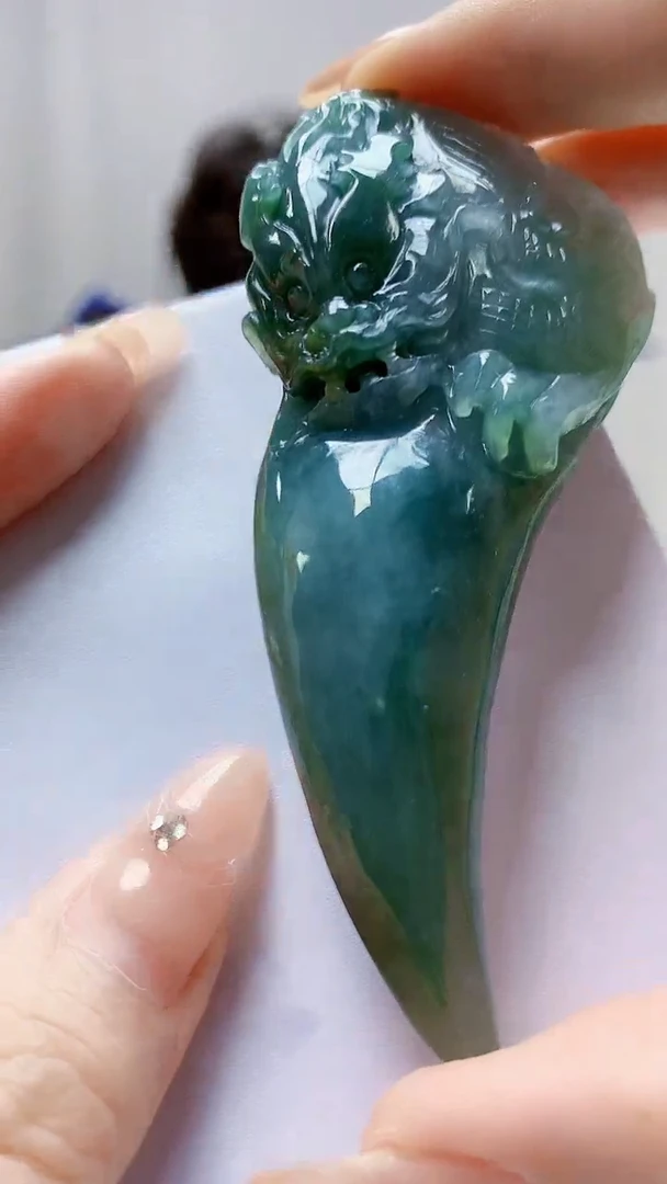 未镶嵌定制翡翠5145DD-毛货挂件39