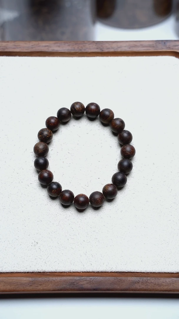 沉香沉香碎屑达拉干·沉水圆珠*1.0cm*19颗*12.71克