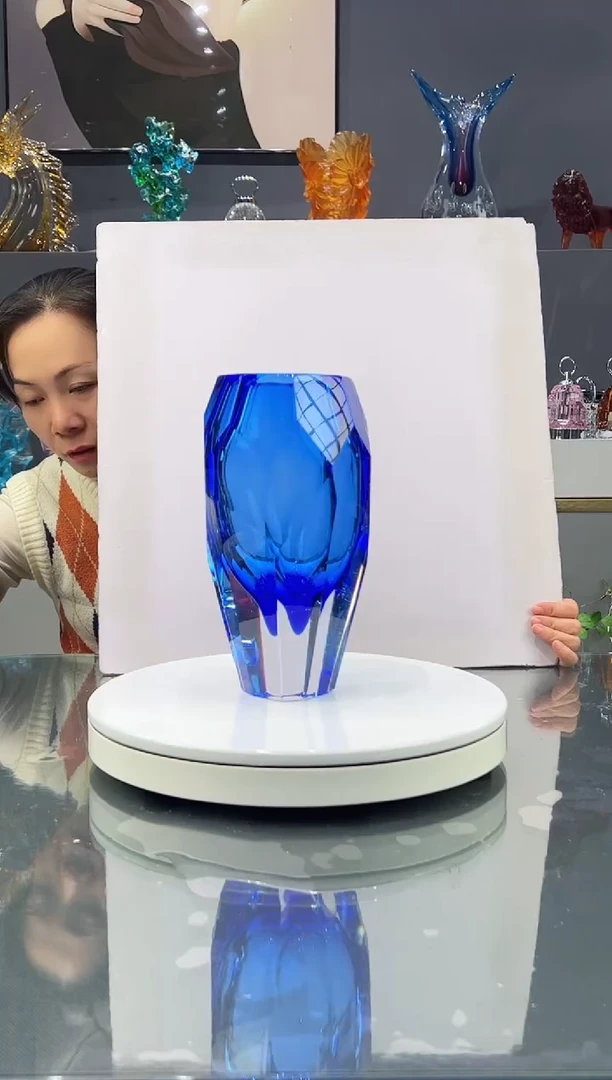 琉璃水晶琉璃花瓶1个