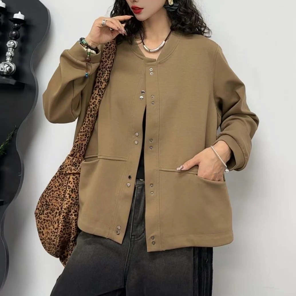 16308新款春秋休闲减龄宽松显瘦百搭潮流外套