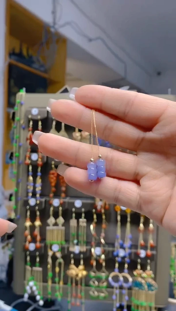 【闪购商品】翡翠耳饰合金405翡翠耳线