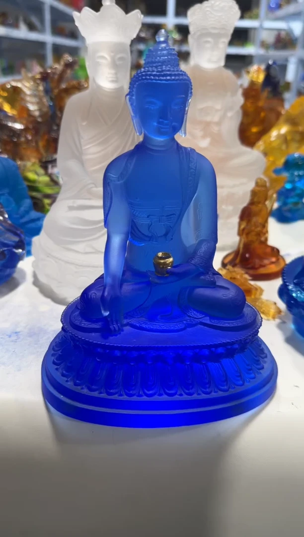 手工艺品琉璃347微瑕纯手工古法琉璃假一罚十