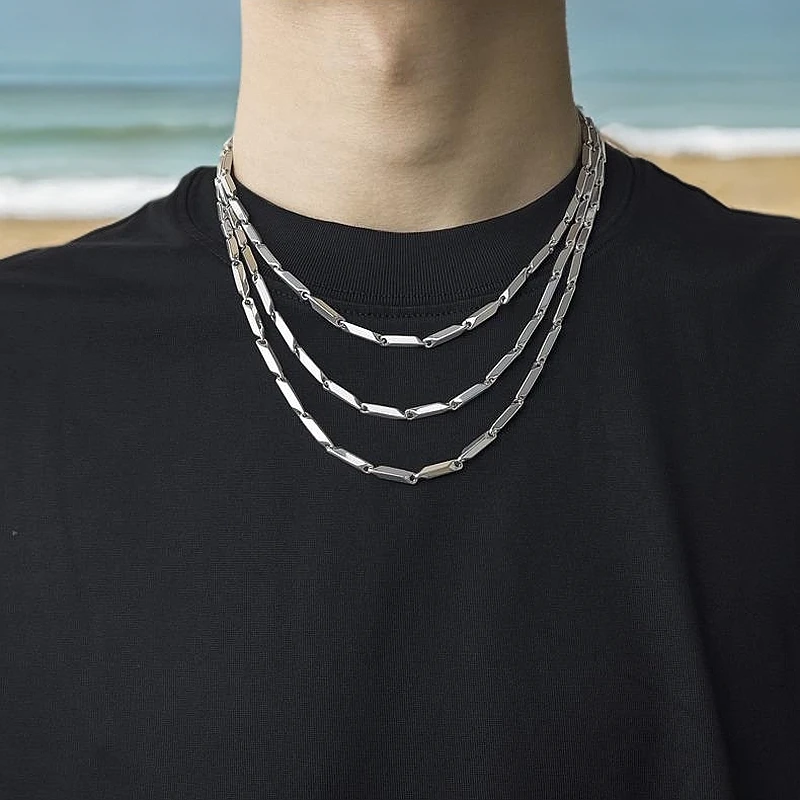 钛钢项链 不掉色百搭锁骨ins轻奢项链锁骨链男生项链男士项链颈链