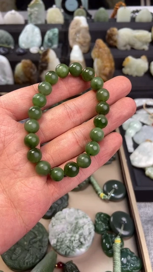未镶嵌手串和田玉和田玉碧玉手串