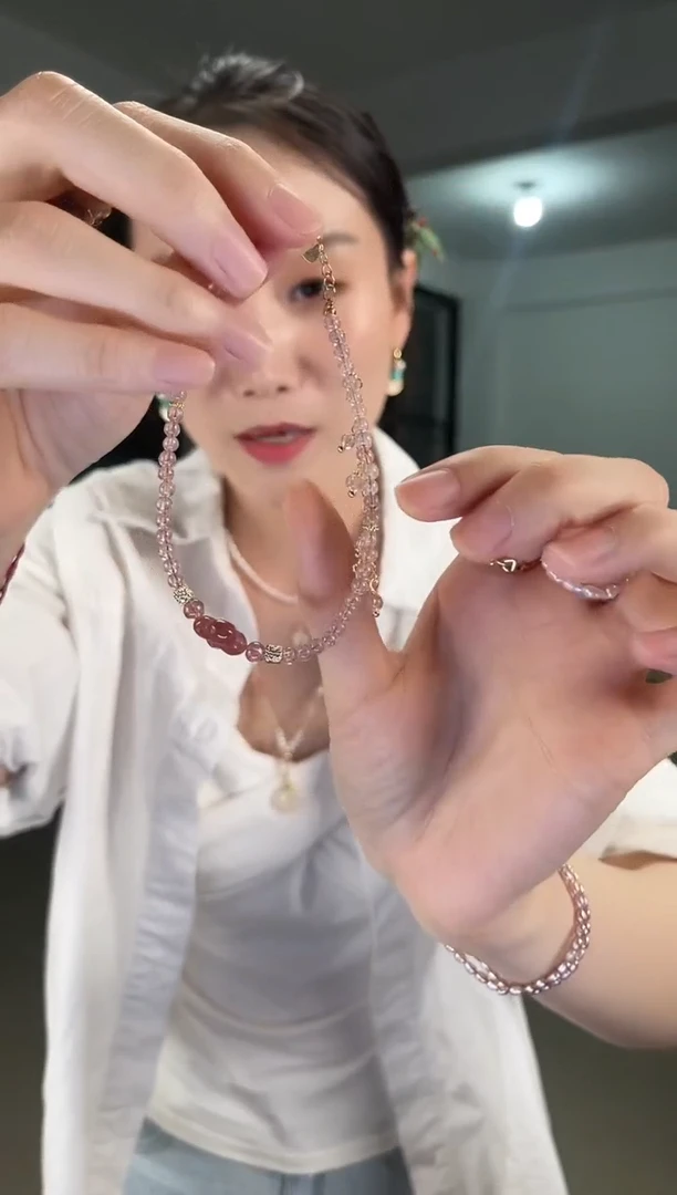 合金淡水珍珠脚链草莓珍珠脚链