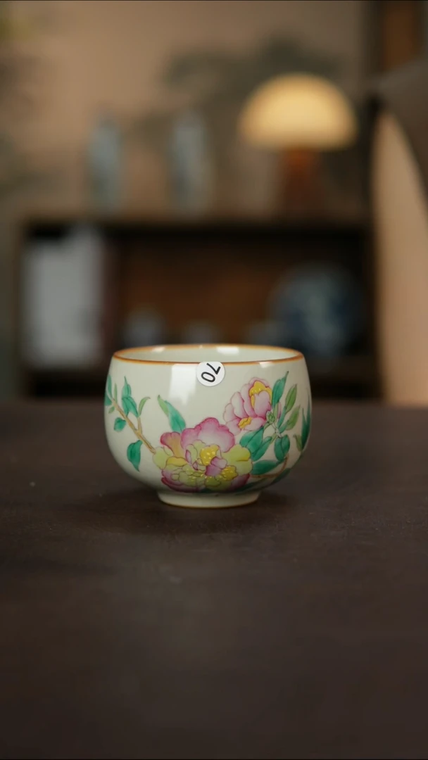 杯景德镇陶瓷杯碗柴烧多人