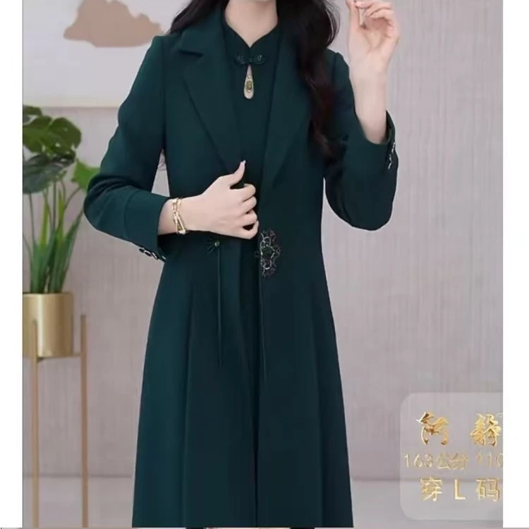 网红洋气百搭时尚显瘦气质轻奢女装秋季时尚大气休闲修身中长