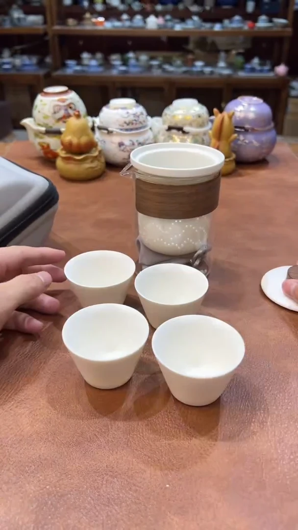 真的很便宜会开片的旅行茶具