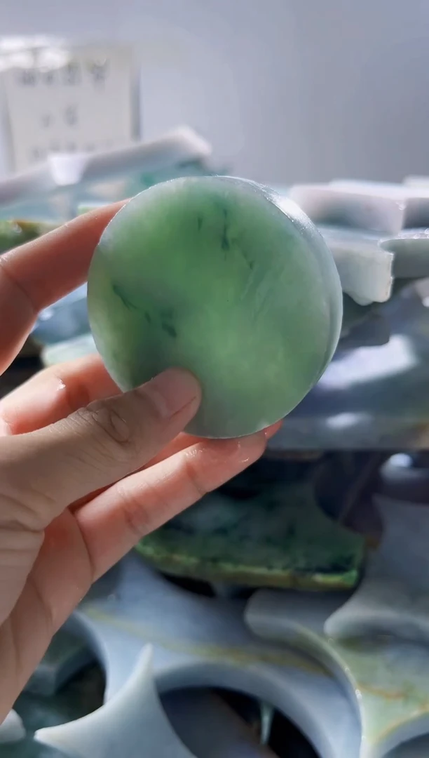 翡翠裸石缅甸翡翠A货柠4176