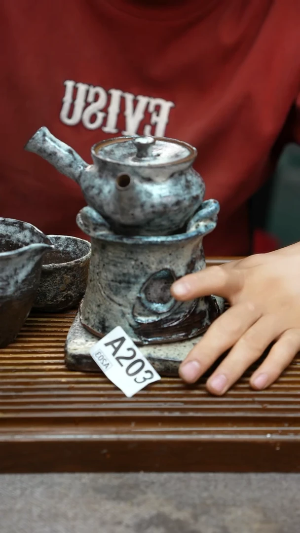 万古烧粗陶手工茶具