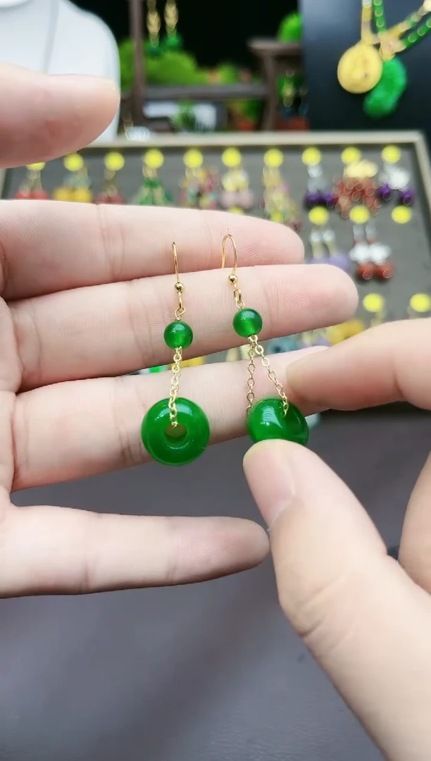 【闪购商品】玛瑙/玉髓耳钉银S925镶嵌606000