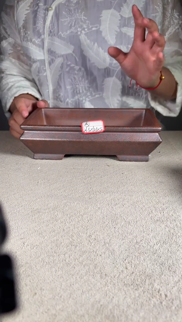 宜兴紫砂花盆小盆