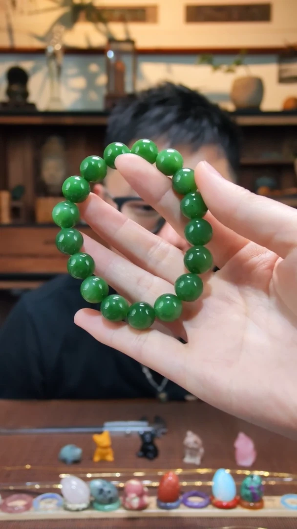 手串未镶嵌和田玉碧玉手串ZD12*