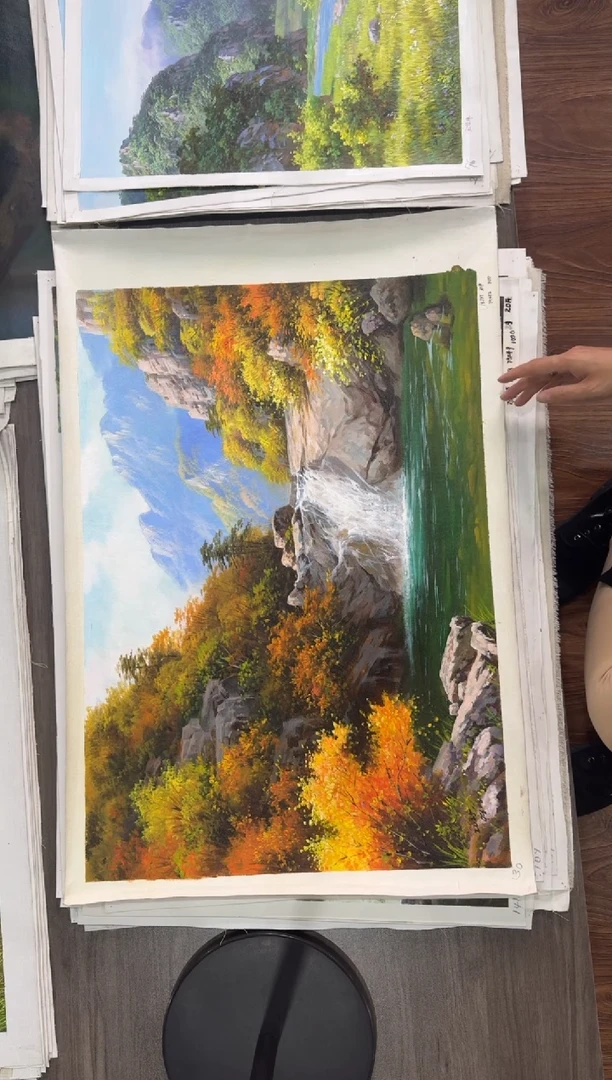 油画【14号】约70*50丨朝鲜原创纯手绘孤品油画丨顺丰包邮