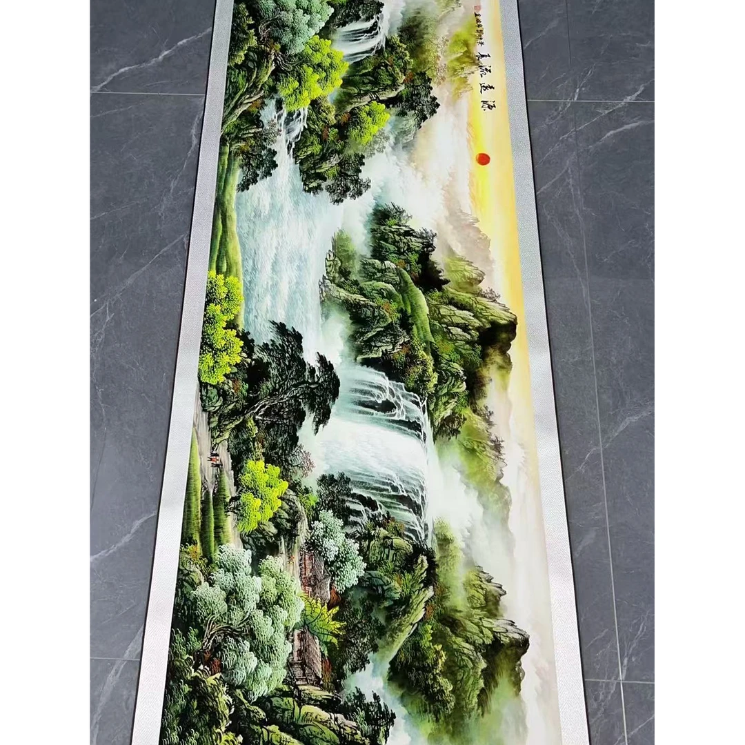 丈二（源远流长）320*95高清数字还原沙发背景墙 居家装饰挂画