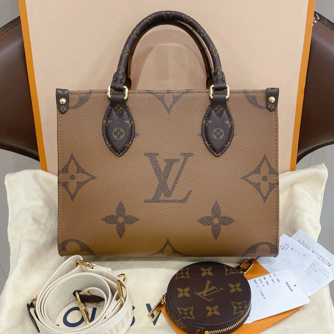 99新 LouisVuitton/路易威登 onthego小号老花包/7FH38135