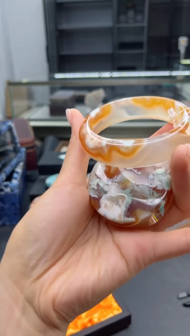 石英质玉手镯未镶嵌56圈口（赠送镯心）66762