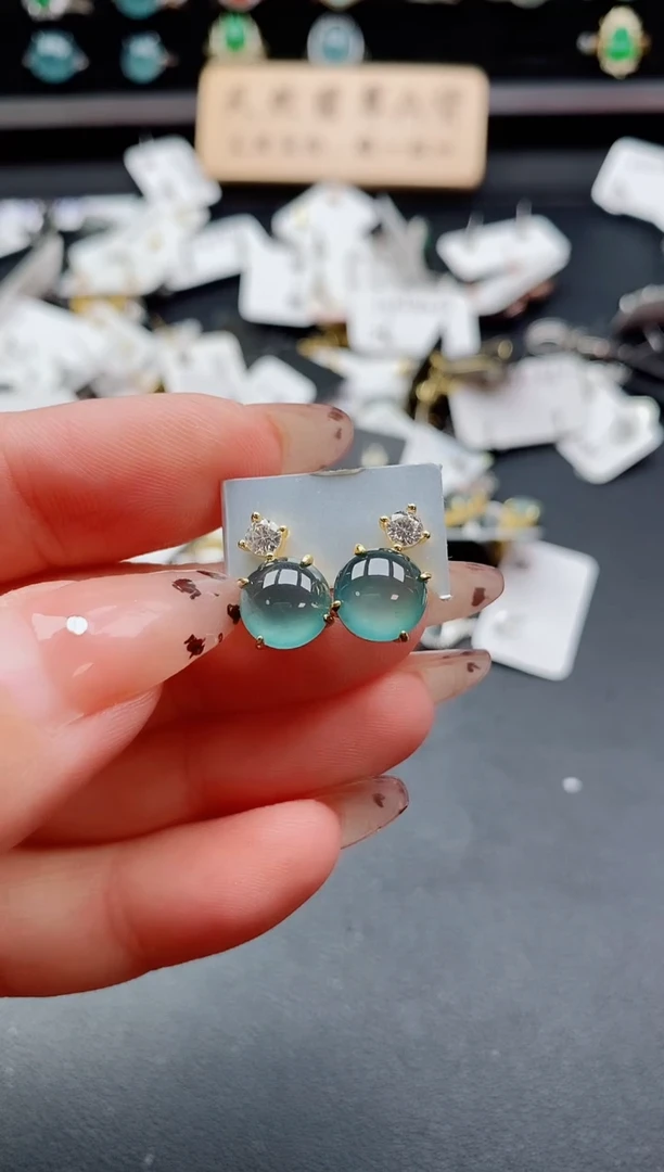 银S925镶嵌戒指翡翠1