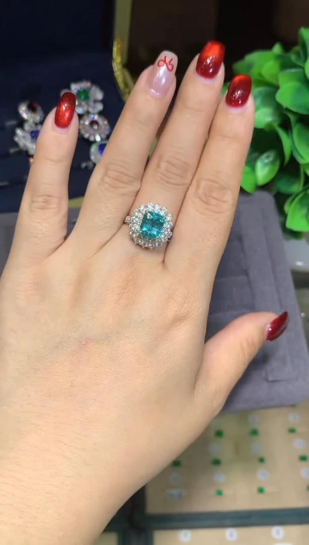 18K金镶嵌戒指碧玺3.15ct