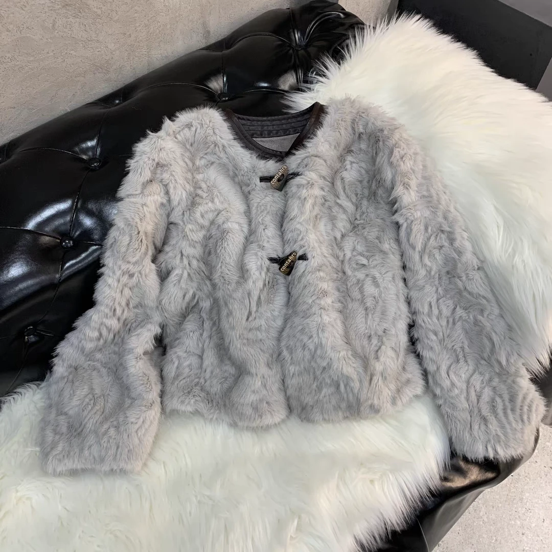 依美阁女装推介2024皮毛一体 灯笼袖洋气百搭