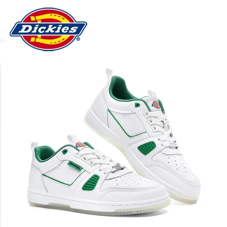 Dickies板鞋运动透气百搭潮流休闲运动鞋232M50LXS34C-白绿秋季