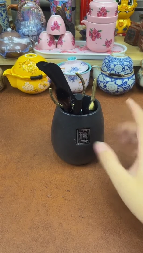 陶瓷茶具摆件旅行套组