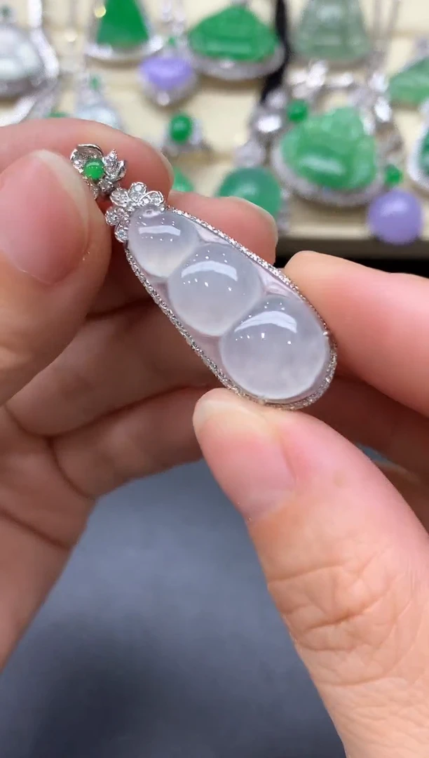 颈饰18K金镶嵌翡翠417国好珍宝