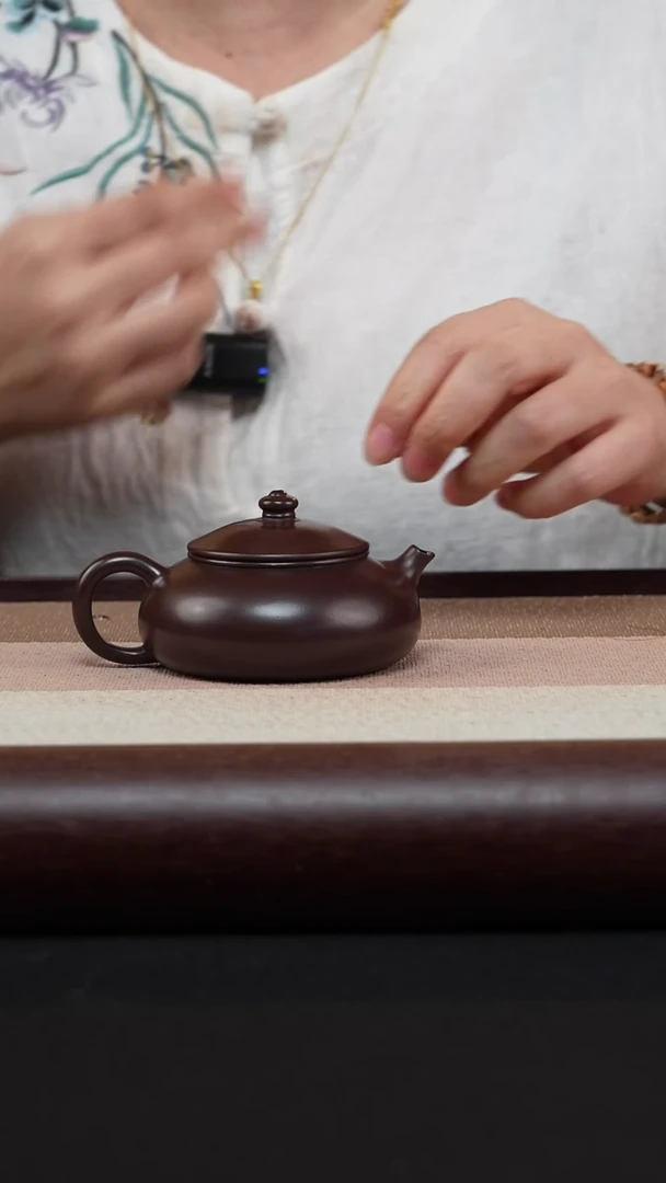 【闪购商品】紫砂茶壶老紫泥寒江MH-1787