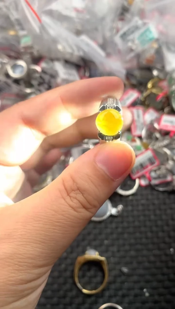 银S925镶嵌戒指翡翠666666   5