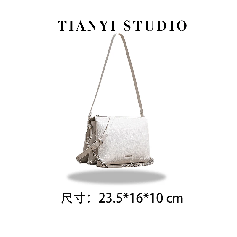 【TY】SK-62779-米白 轻奢高级单肩斜跨韩版链条女包包