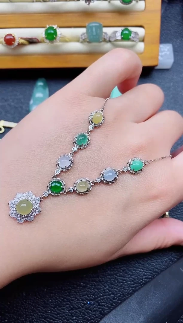 银S925镶嵌戒指翡翠1