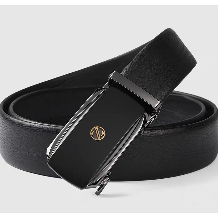 【甄选腰带G023】男士牛皮革商务真皮腰带半自动扣合金扣柔软皮带