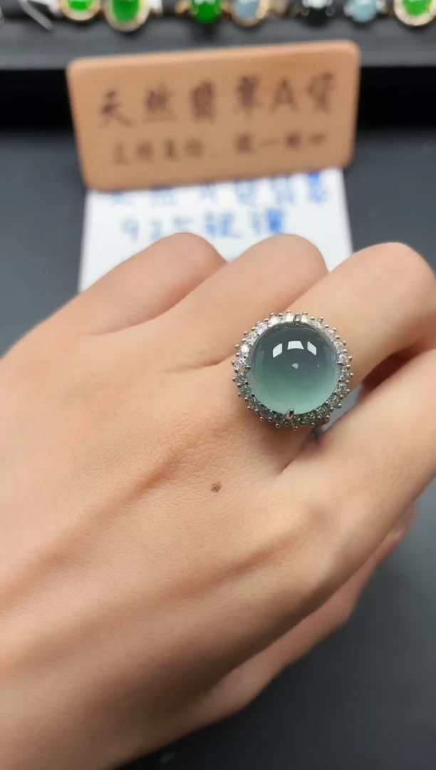 银S925镶嵌戒指翡翠1111