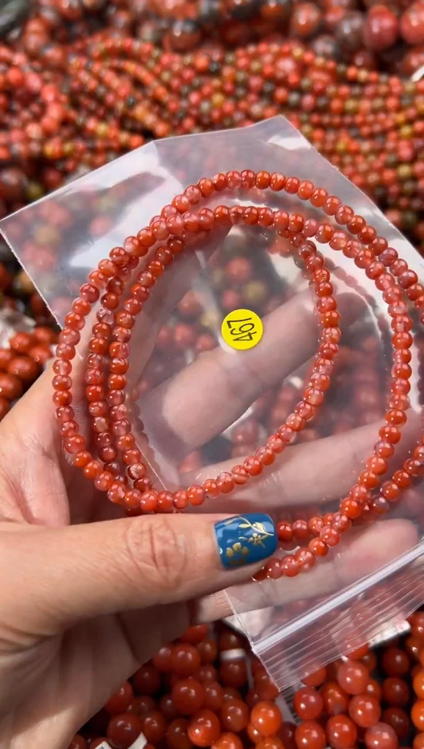 未镶嵌手串南红玛瑙4+
