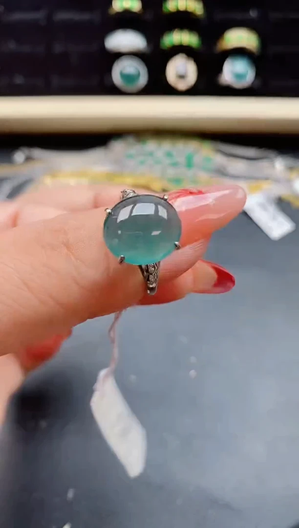 【闪购商品】翡翠戒指银S925镶嵌50805508