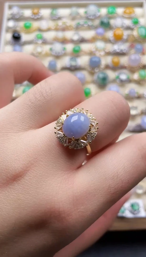 银S925镶嵌戒指翡翠17