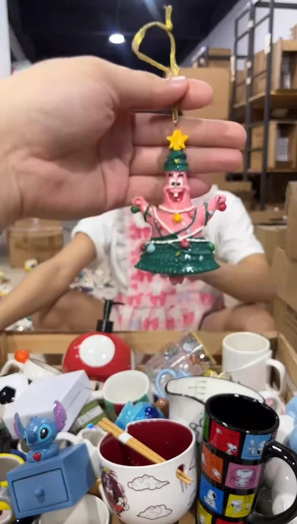 瓷片派大星挂件 树脂