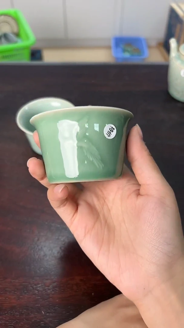 龙泉云间青瓷小米茶器
