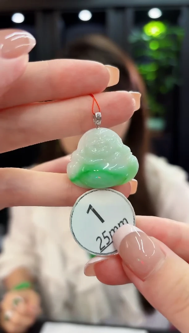 颈饰18K金镶嵌翡翠 缅料A货/支持复检/一件