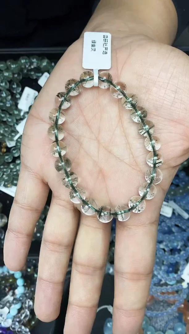 未镶嵌手链水晶小*迷绿幽灵满天星8+