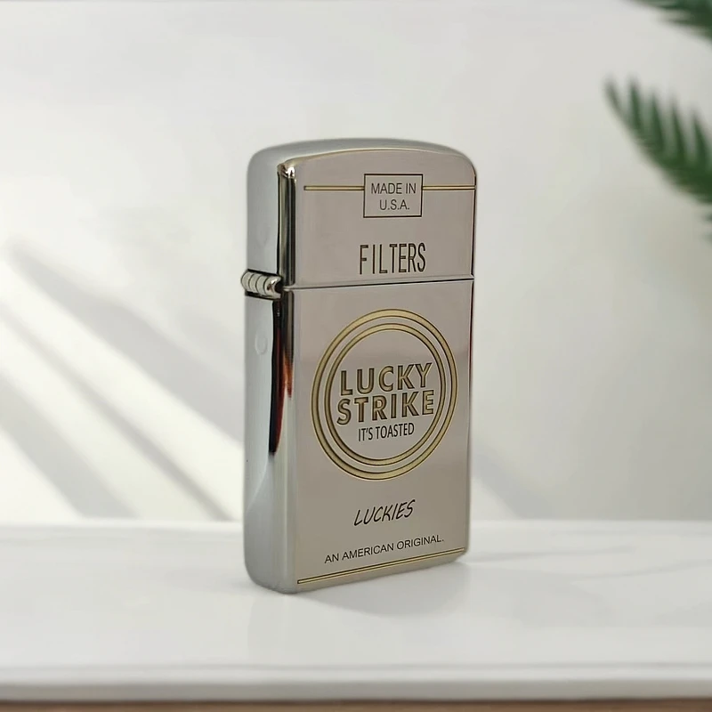 ZIPPO打火机 纤巧 【好彩】纯铜镀铬精雕盔甲机 男士防风  DYJ1