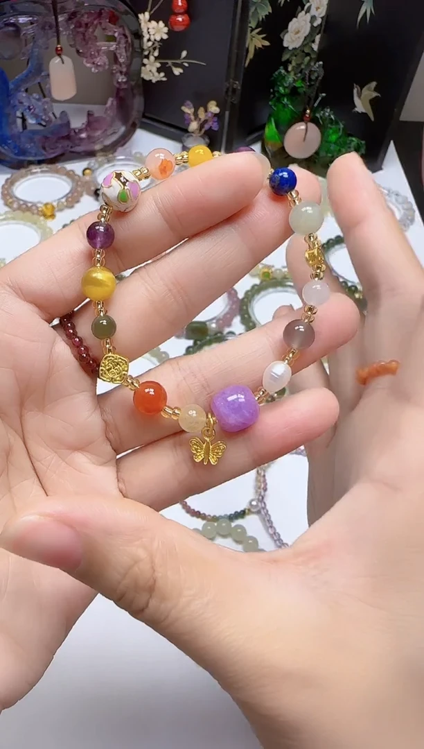 合金手链水晶多宝