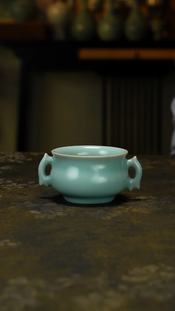 杯子瓷别****腿上播福利微瑕 双耳炉式杯