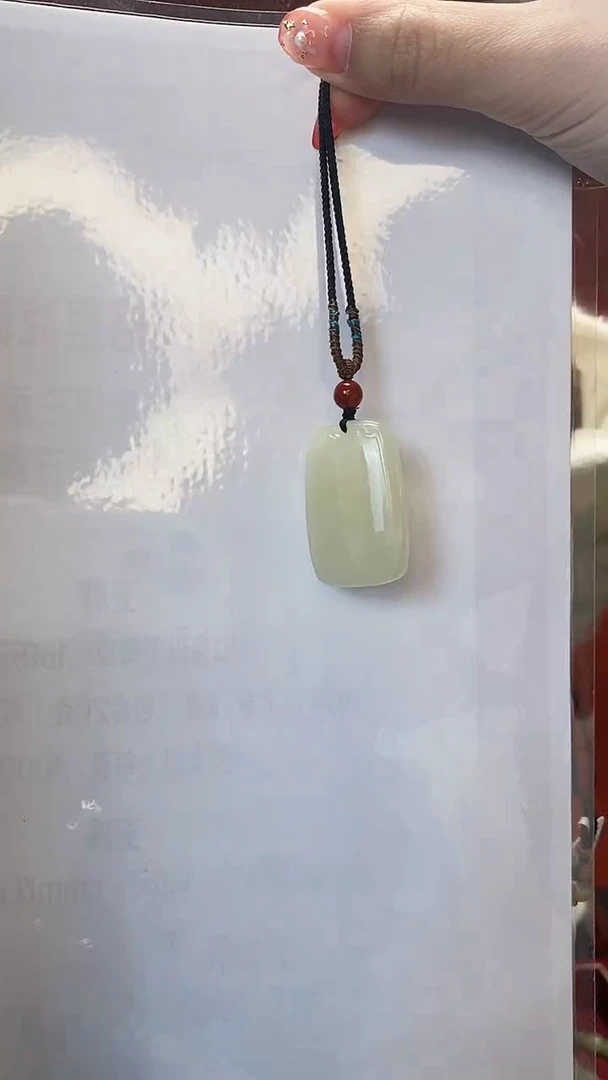 【闪购商品】和田玉挂件未镶嵌糖白平安无事牌