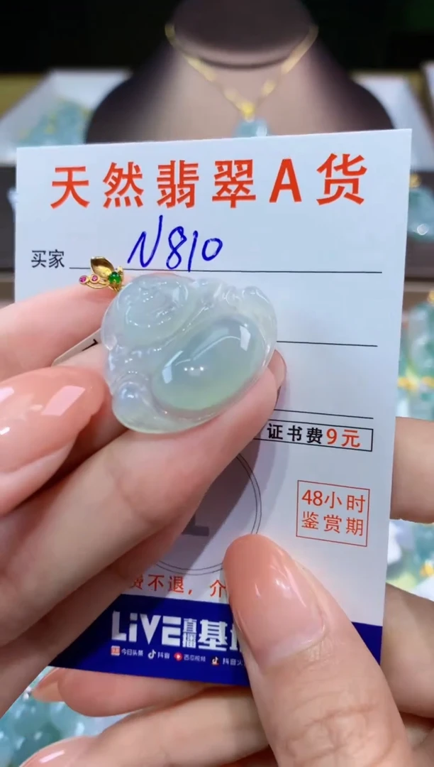 翡翠未镶嵌颈饰 天然缅甸a货翡翠